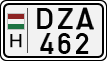 license plates of Hungary, Cars (1990)