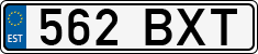 License plate of Estonia, Regular car plates
