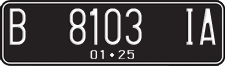 License plate of Indonesia, Regular plates