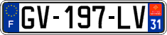 French license plate, SIV (ordinary)
