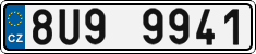 License plate of the Czech Republic, Cars (2001)