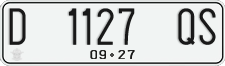 License plate of Indonesia, Regular plates