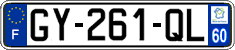 French license plate, SIV (ordinary)
