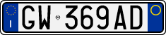 License plate of Italy, Cars (1994 year series)