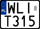 License plates of Poland, Regular car plates