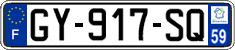 French license plate, SIV (ordinary)