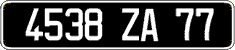 French license plate, FNI