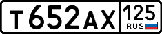 License plate Russia, Cars