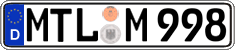 German license plate, Regular plates