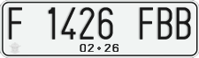 License plate of Indonesia, Regular plates