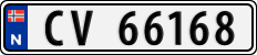 License plate of Norway, Cars