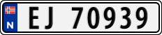 License plate of Norway, Cars
