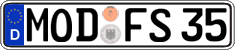 German license plate, Regular plates