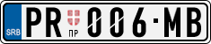 License plate of Serbia, Cars
