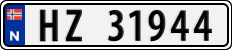 License plate of Norway, Cars