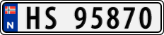 License plate of Norway, Cars