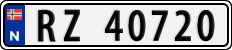 License plate of Norway, Cars