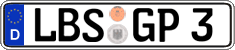 German license plate, Regular plates