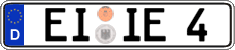 German license plate, Regular plates