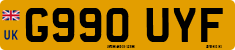 License plate of the United Kingdom, 1983 year system