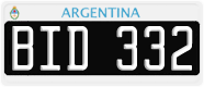 License plate of Argentina, Cars (1995, ABC 123)