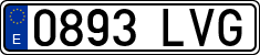 License plates of Spain, Ordinary (2000)