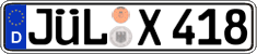 German license plate, Regular plates