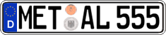 German license plate, Regular plates