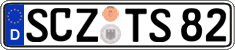 German license plate, Regular plates