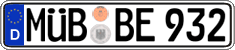 German license plate, Regular plates