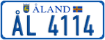 License plate of Åland, Cars (ÅL 12345)