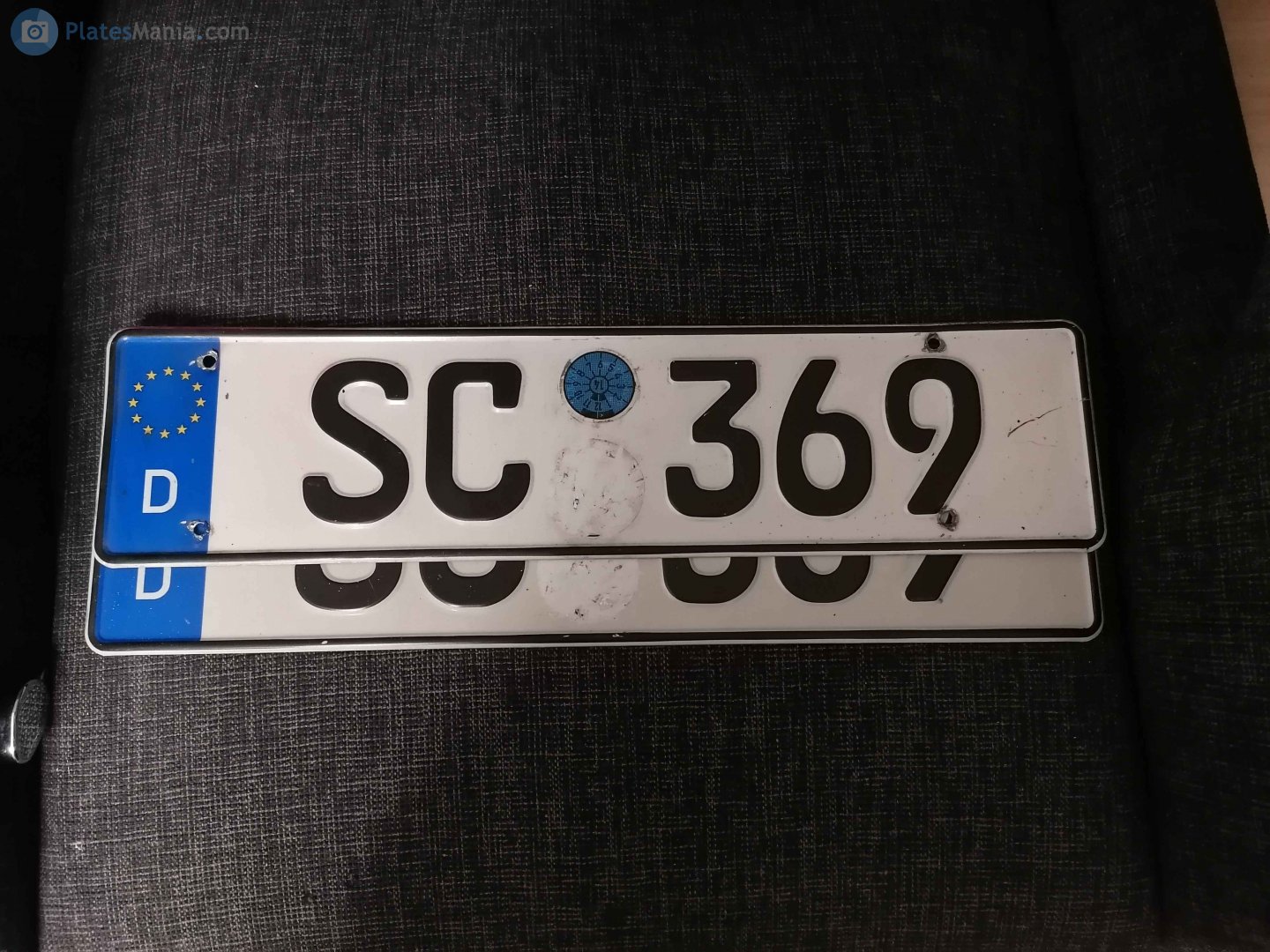 SC 369, License plate without vehicle 