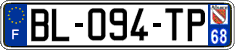 French license plate, SIV (ordinary)