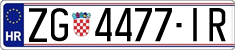 License plate of Croatia, Regular plates