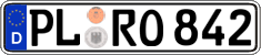 German license plate, Regular plates