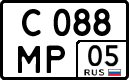 License plate Russia, Cars