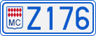 License plate of Monaco, Cars