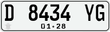 License plate of Indonesia, Regular plates