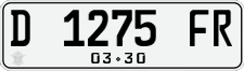 License plate of Indonesia, Regular plates