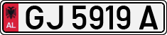 License plate of Albania, Cars (1993)