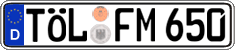 German license plate, Regular plates