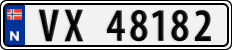 License plate of Norway, Cars