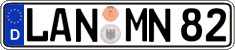 German license plate, Regular plates