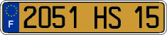 French license plate, FNI