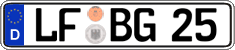 German license plate, Regular plates