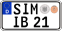 German license plate, Regular plates