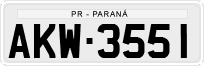 License plate of Brazil, Private owners (1990)