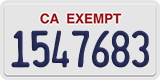 California, Exempt (1234567)