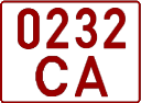 License plate Belarus, Trailers (1992)