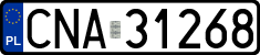 License plates of Poland, Regular car plates